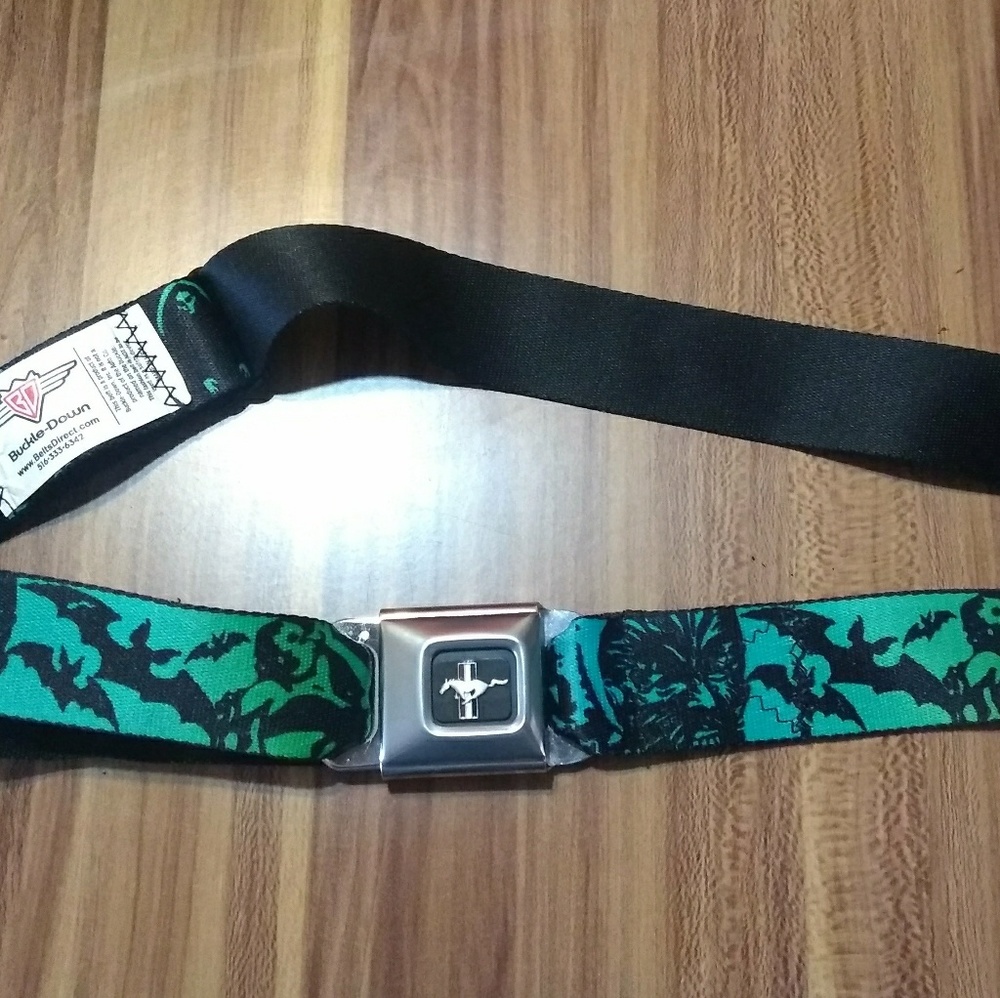 Seatbelt buckle style belt